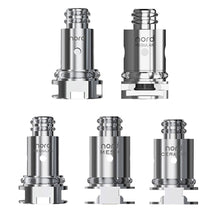Load image into Gallery viewer, Nord, Smok, Smok Nord, 1.4,1.4ohm, 5 pack,, atomiser heads, atomizer, subohm, BVC, bottom vertical coils, aspire, aspire vaping, VE coils, Socialites coils, mtl coils, mouth to lung coils, long life, 1.8, 1.8ohm, coils for vapes, 50/50 juice, juice, tobacco juice, menthol juice, clearomizer, replacement coil, Nord device, pod system, closed pod, pod, Nord Mesh, Nord regular, starter kit, starter kit coils,