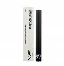 Load image into Gallery viewer, black, blue end, 280mAh, white, use blend, rechargeable, vblend, golden virginia, rolling tobacco, cig-a-like, cigalike, cartomiser, carts, tobacco flavour, tobacco, authentic, mouth to lung, Lambert and Butler, Sterling, Marlboro, British Tobacco, USA Tobacco, Socialites, Prima, Edge, Halo, quitting smoking, smoking, smoking brands, vaping, vape stick, easy to use, simple, no match, electric cigarette, electric, cigarette, vape cig, rechargeable battery, stick battery
