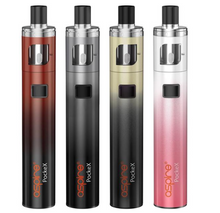 Load image into Gallery viewer, starter kit, gold, pink, red, grey, aspire, aspire starter, pockex, pockeX, pockex kit, pen starter kit, vape pen, easy to use, beginner, sub-ohm, MTL, AIO, all in one, all in one device, easy kit, aspire vape, aspire pen, aspire pockex, vape juice, vapour kit, vaping, vaping device, pen device, 50/50 kit,