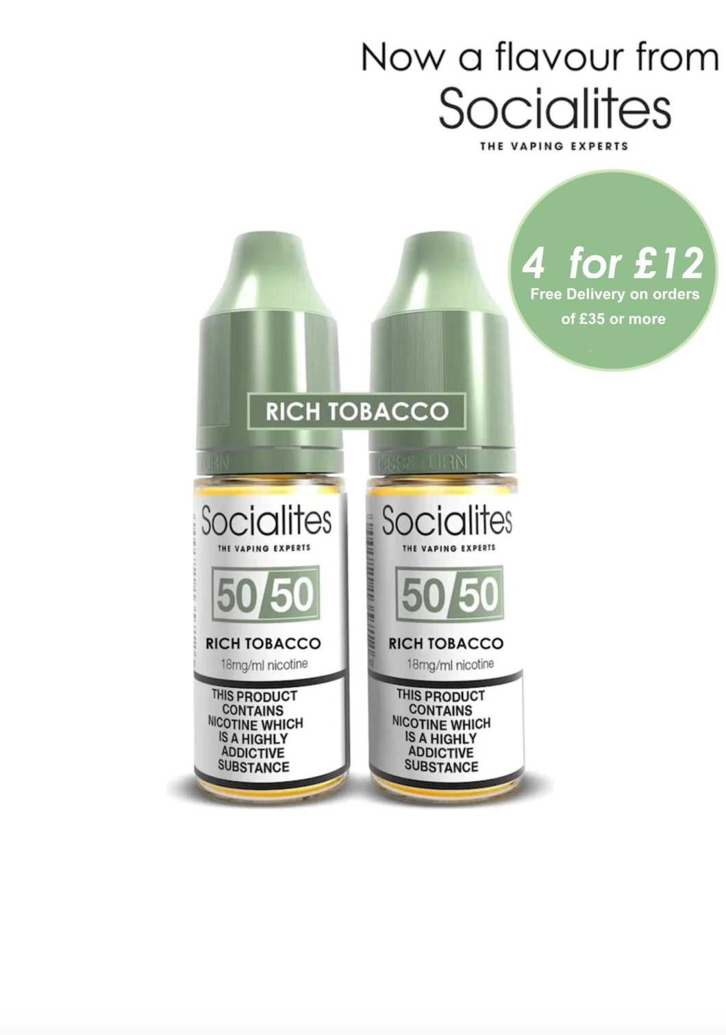 rich tobacco - Monster E-Juice SOCIALITES - Rich Tobacco 10ml