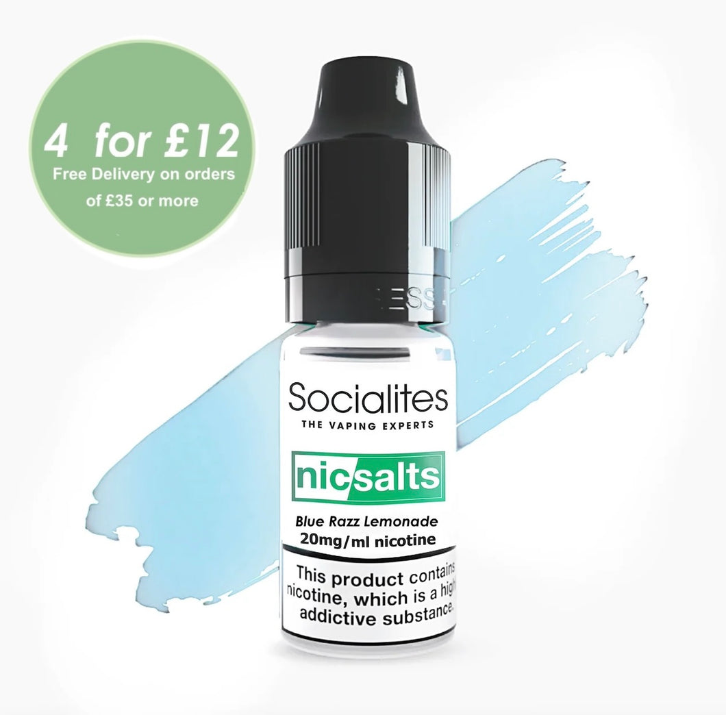 SOCIALITES SALTS (20mg & 10mg) - Blue Razz Lemonade