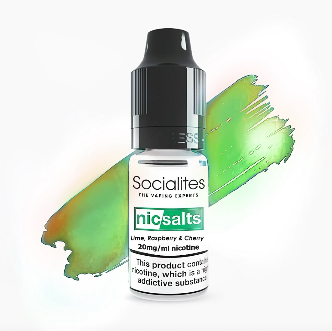 SOCIALITES SALTS (20mg) - Lime, Raspberry & Cherry