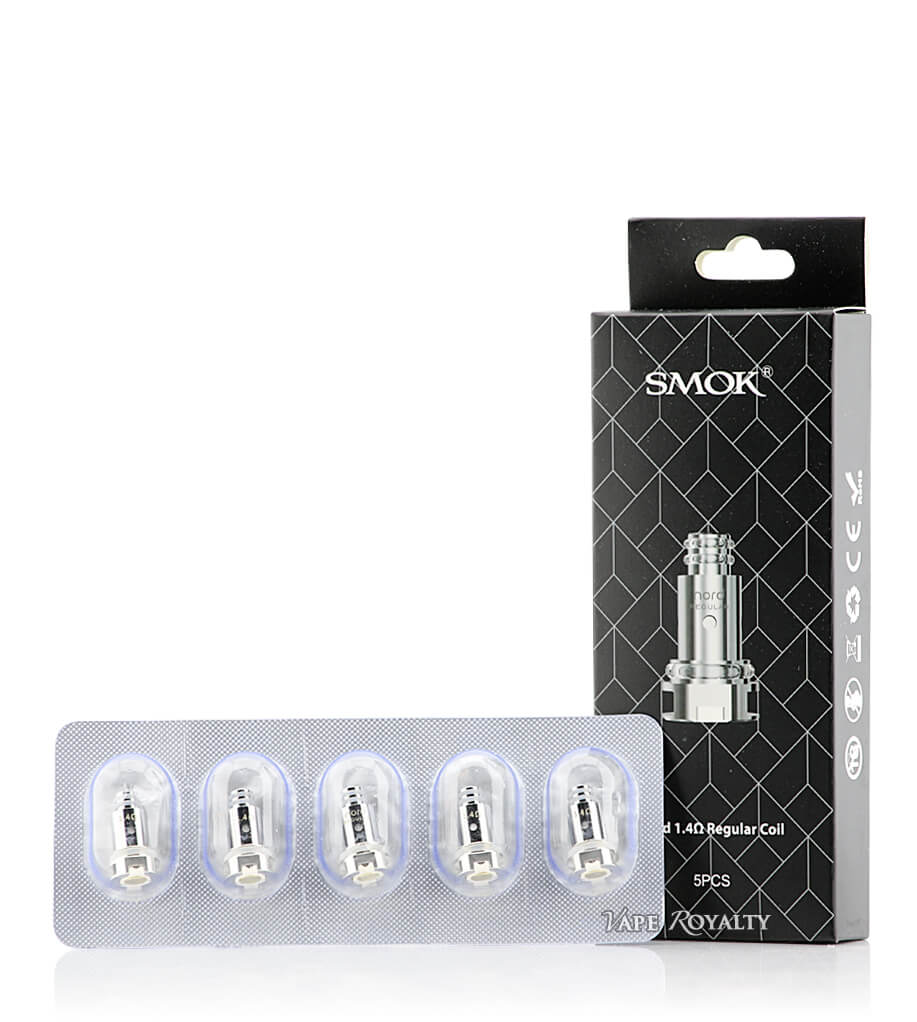 Nord, Smok, Smok Nord, 1.4,1.4ohm, 5 pack,, atomiser heads, atomizer, subohm, BVC, bottom vertical coils, aspire, aspire vaping, VE coils, Socialites coils, mtl coils, mouth to lung coils, long life, 1.8, 1.8ohm, coils for vapes, 50/50 juice, juice, tobacco juice, menthol juice, clearomizer, replacement coil, pockex, 0.6, o.6ohm, pockeX, pockeX device, starter kit, starter kit coils, procore