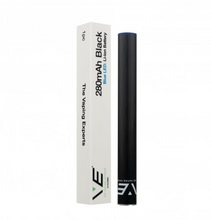 Load image into Gallery viewer, black, blue end, 280mAh, white, use blend, rechargeable, vblend, golden virginia, rolling tobacco, cig-a-like, cigalike, cartomiser, carts, tobacco flavour, tobacco, authentic, mouth to lung, Lambert and Butler, Sterling, Marlboro, British Tobacco, USA Tobacco, Socialites, Prima, Edge, Halo, quitting smoking, smoking, smoking brands, vaping, vape stick, easy to use, simple, no match, electric cigarette, electric, cigarette, vape cig, rechargeable battery, stick battery 
