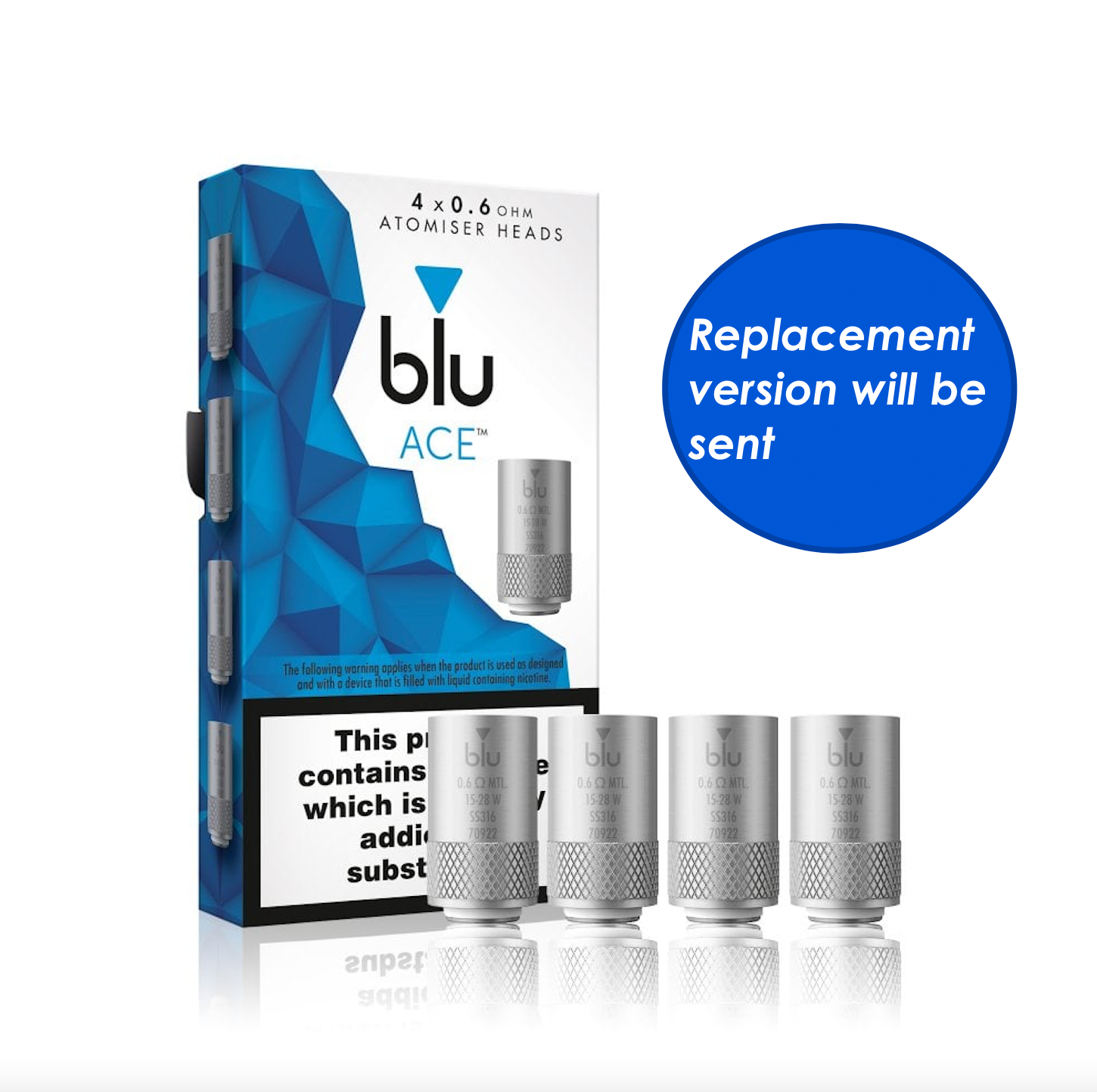 BLU ACE REPLACEMENT COILS 5 PACK for a BLU ACE DEVICE